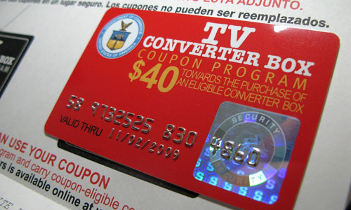 Digital television converter coupon