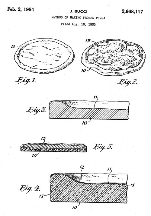 Frozen pizza patent