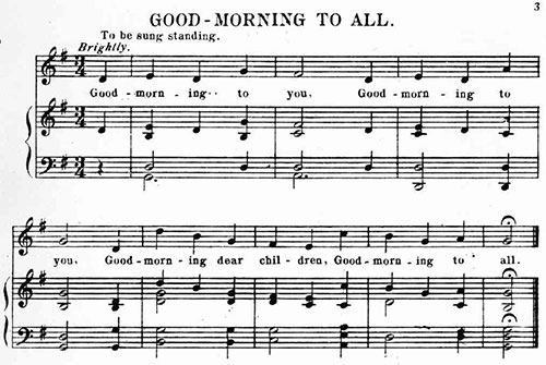 Good Morning to All music sheet