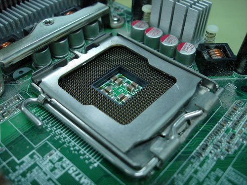 Pc Motherboard Close Up Cpu Socket Ram Slot Usb Ports Pci Stock Photo Picture And Royalty Free Image Image 151632995