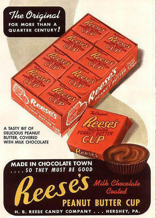 A Reese's Peanut Butter Cup Advertising Glass Marble