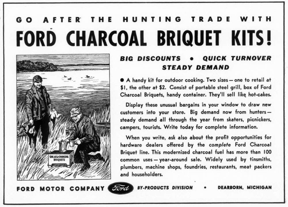 Charcoal Briquettes History by Henry Ford’s Love of Byproducts