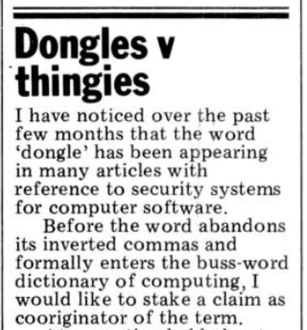 Dongle Letter