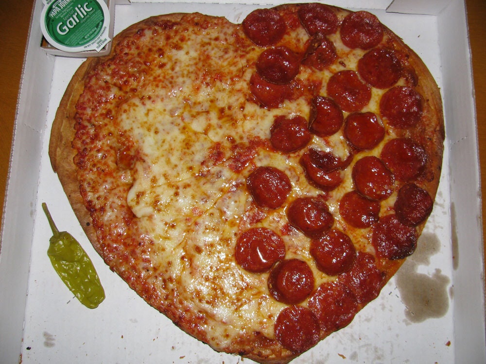 Heart Shaped Pizza