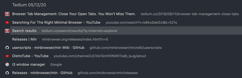 Min Web Browser Task