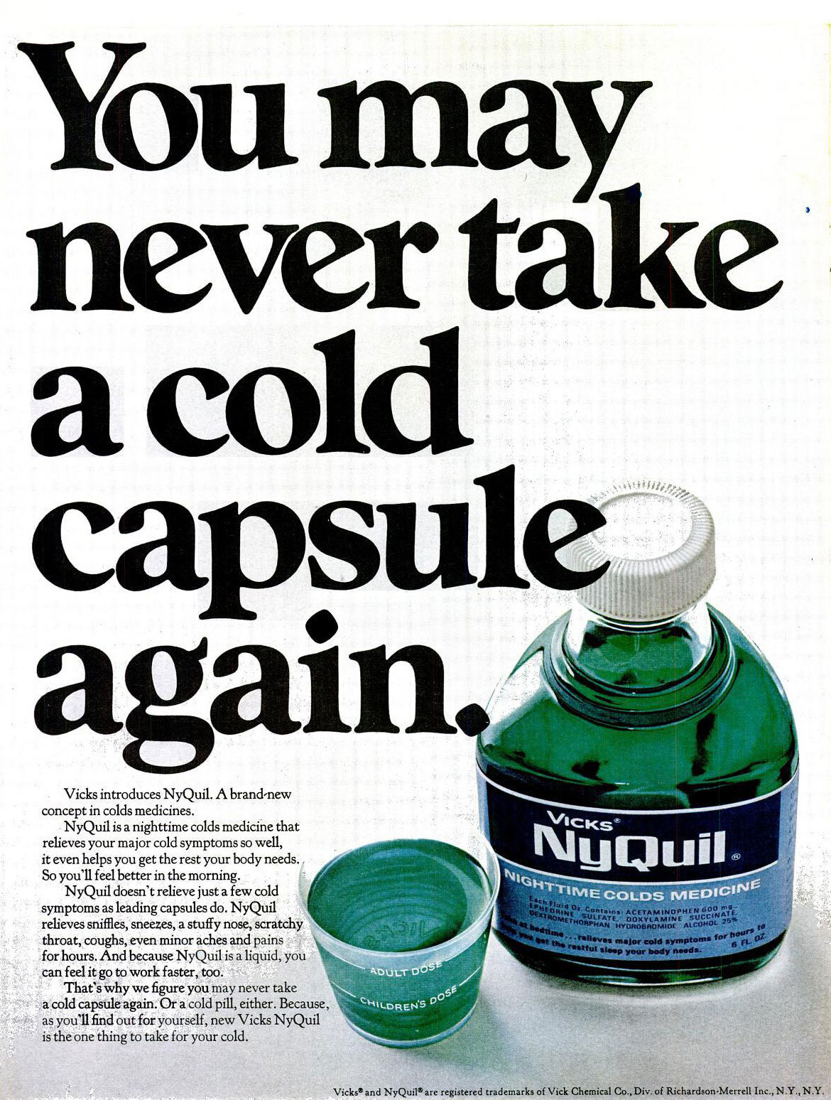 NyQuil History One Cold Medicine, Many Active Ingredients