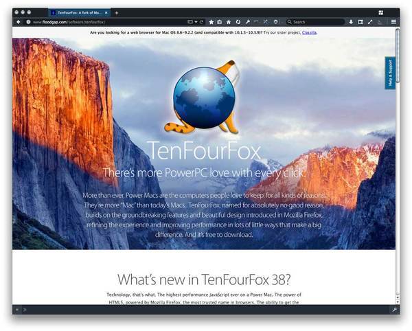 tenfourfox intel download