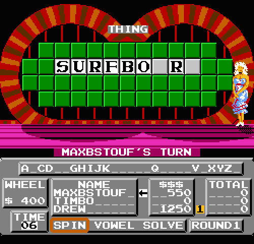 Wheel of Fortune NES