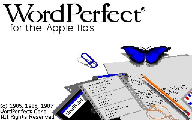 Word Perfect Apple I Igs